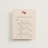 "Wedding Tapestry" - Multi-Event RSVP Cards in Coral Fern by Chris Griffith - Front