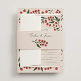 "Cherry Tomatoes" - Multi-Event RSVP Cards in Tomato by Katharine Watson - Assembled with Belly Band