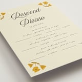 "Vintage Wildflowers" - Multi-Event RSVP Cards in Yolk by Morgan Kendall - Detail