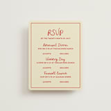 "Big Heart Wedding" - Multi-Event RSVP Cards in Cherry by Ani Somi - Front