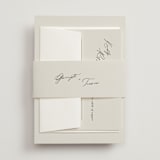 "kinkaid" - Multi-Event RSVP Cards in Ivory by Carolyn Nicks - Assembled with Belly Band