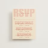 "Typographical Poster" - Multi-Event RSVP Cards in Blush by Stacey Day - Front