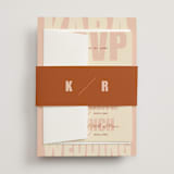 "Typographical Poster" - Multi-Event RSVP Cards in Blush by Stacey Day - Assembled with Belly Band