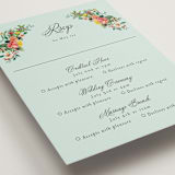 "Tropical Crest" - Multi-Event RSVP Cards in Papaya by Susan Moyal - Detail