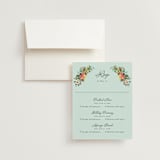"Tropical Crest" - Multi-Event RSVP Cards in Papaya by Susan Moyal - RSVP with Envelope