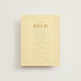 "Vintage Label" - Multi-Event RSVP Cards in Butter by Nazia Hyder - Front
