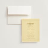 "Vintage Label" - Multi-Event RSVP Cards in Butter by Nazia Hyder - RSVP with Envelope