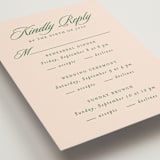 "Scripted" - Multi-Event RSVP Cards in Emerald by Creo Study - Detail