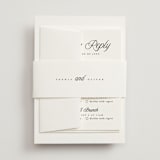 "Beautiful Day" - Multi-Event RSVP Cards in Tuxedo by Leah Bisch - Assembled with Belly Band