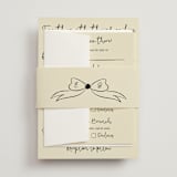 "Modern Love" - Multi-Event RSVP Cards in Champagne by Helena Vitto - Assembled with Belly Band
