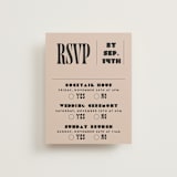 "Bold Stack" - Multi-Event RSVP Cards in Noir by Alethea and Ruth - Front