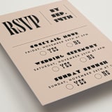 "Bold Stack" - Multi-Event RSVP Cards in Noir by Alethea and Ruth - Detail