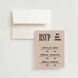 "Bold Stack" - Multi-Event RSVP Cards in Noir by Alethea and Ruth - RSVP with Envelope