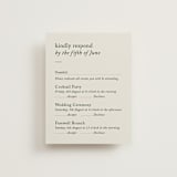 "Editorial" - Multi-Event RSVP Cards in Forest by Bethan - Front