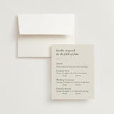 "Editorial" - Multi-Event RSVP Cards in Forest by Bethan - RSVP with Envelope
