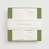 "Perriand" - Multi-Event RSVP Cards in Moss by Megan Davis - Assembled with Belly Band