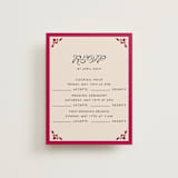 "Victorian Chic" - Multi-Event RSVP Cards in Garnet by Morgan Kendall - Front