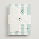 "Island Palm" - Multi-Event RSVP Cards in Low Tide by Susan Zinader - Assembled with Belly Band