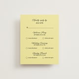 "The Eternal" - Multi-Event RSVP Cards in Butter by Helena Vitto - Front