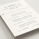 "Daisy Toile" - Multi-Event RSVP Cards in Blue Willow by Susan Zinader - Detail