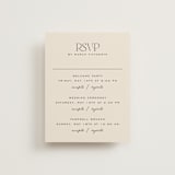 "Tendu" - Multi-Event RSVP Cards in Creme by Carly Reed Walker - Front