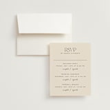 "Tendu" - Multi-Event RSVP Cards in Creme by Carly Reed Walker - RSVP with Envelope