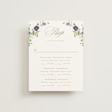 "Wildflower Trellis" - Multi-Event RSVP Cards in Iris by Everett Paper Goods - Front