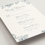 "Wreath In Bloom" - Multi-Event RSVP Cards in Lake by Leah Bisch - Detail