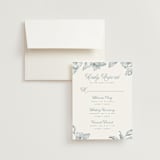 "Wreath In Bloom" - Multi-Event RSVP Cards in Lake by Leah Bisch - RSVP with Envelope