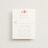 "Roses Crest" - Multi-Event RSVP Cards in Pomegranate by Everett Paper Goods - Front