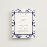 "Topkapi" - Multi-Event RSVP Cards in Cobalt by Nazia Hyder - Front