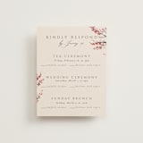 "Blossoms of Love" - Multi-Event RSVP Cards in Champagne by frau brandt - Front