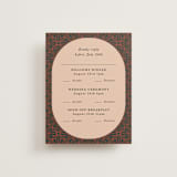 "Japanese Fabric" - Multi-Event RSVP Cards in Persimmon by Becky Nimoy - Front