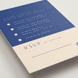 "two toned" - Multi-Event RSVP Cards in Marseille Bleu by Deborah Chou - Detail