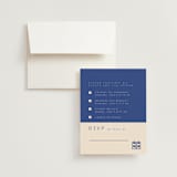 "two toned" - Multi-Event RSVP Cards in Marseille Bleu by Deborah Chou - RSVP with Envelope