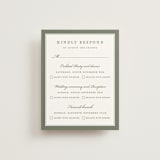 "Greenery crest" - Multi-Event RSVP Cards in Sage by Sarah Knight - Front