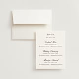 "Engraved names" - Multi-Event RSVP Cards in Burgundy by Stacey Meacham - RSVP with Envelope