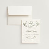 "Vintage Garden" - Multi-Event RSVP Cards in Forest by Sherley Ferreira - RSVP with Envelope