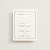 "Fleur Corner" - Multi-Event RSVP Cards in French Blue by Carolyn MacLaren - Front