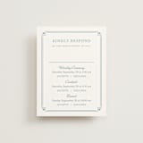 "Fleur Corner" - Multi-Event RSVP Cards in French Blue by Carolyn MacLaren - Front