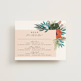 "Tropical Oasis" - Multi-Event RSVP Cards in Coral by Joanna Griffin - Front