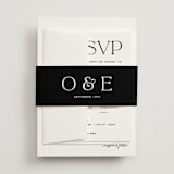 "Casual" - Multi-Event RSVP Cards in Pearl by Owl and Toad - Assembled with Belly Band