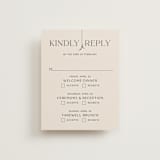 "Convergence" - Multi-Event RSVP Cards in Cream by Annie Lowe - Front