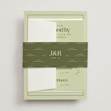 "News!" - Multi-Event RSVP Cards in Kiwi by Claudia Orengo - Assembled with Belly Band