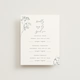 "Sketched Florals" - Multi-Event RSVP Cards in Storm by Baumbirdy - Front