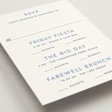 "Montauk" - Multi-Event RSVP Cards in Blue Bell by Megan Davis - Detail