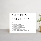 "Bad Dancing" - Multi-Event RSVP Cards in Dove by Amy Payne - Front