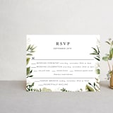 "Enchanted Greenery" - Multi-Event RSVP Cards in Frost by Susan Moyal - Front
