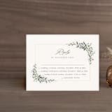 "Green Wreath" - Multi-Event RSVP Cards in Champagne by Lori Wemple - Front