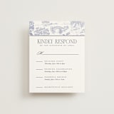 "Southern Charm Toile" - Multi-Event RSVP Cards in Periwinkle by Jenna Holcomb - Front